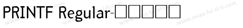 PRINTF Regular字体转换
